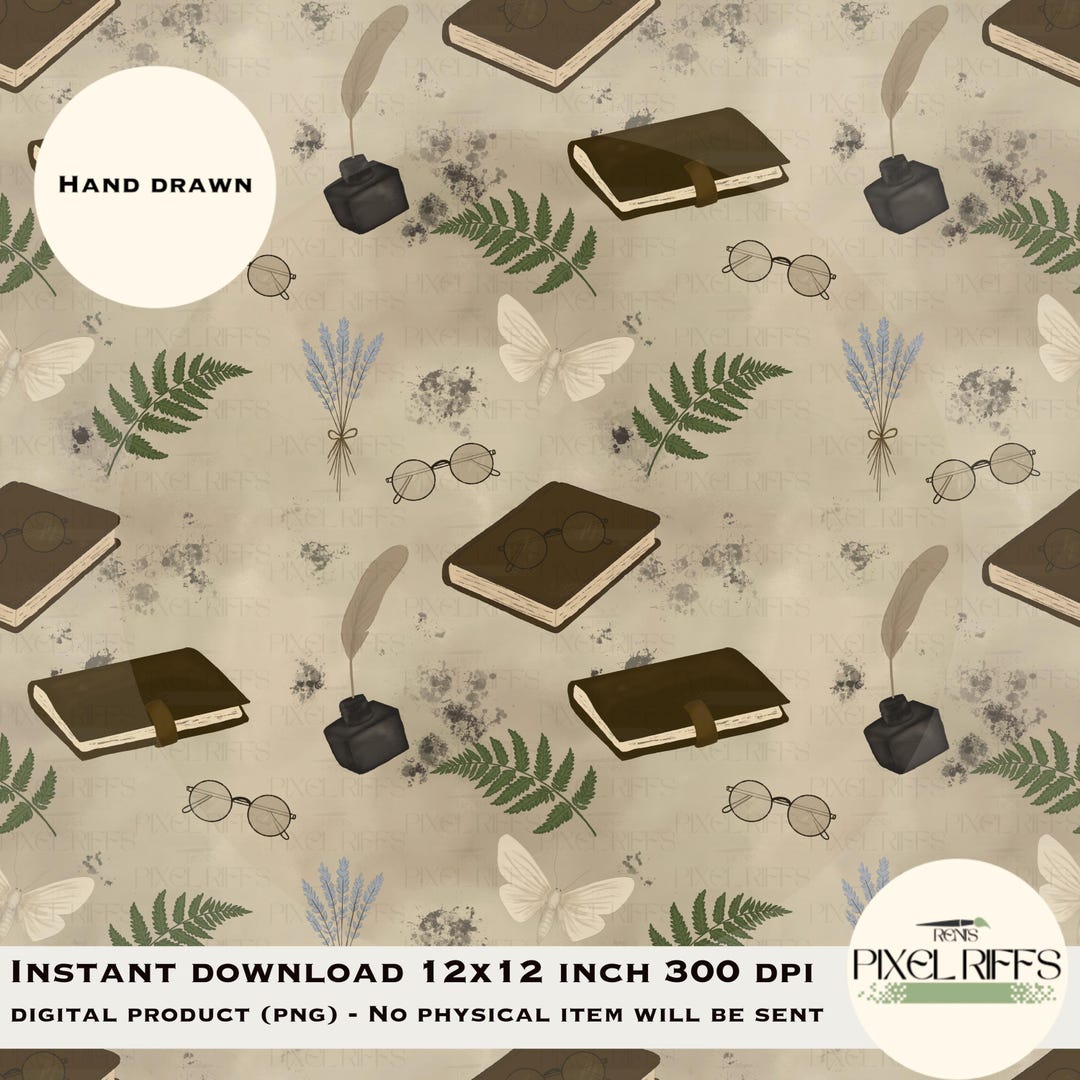 Poetcore Muster png| The Poet Aesthetic & Dark Academia Digitale Datei ...