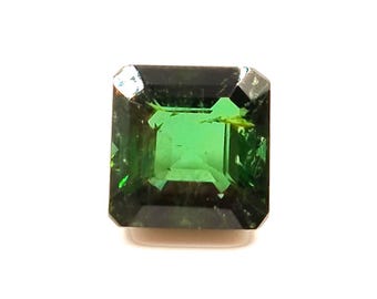 Natural Tourmaline Square Gemstone Faceted Loose Stone for Jewelry 9.7Crt 11.25MM