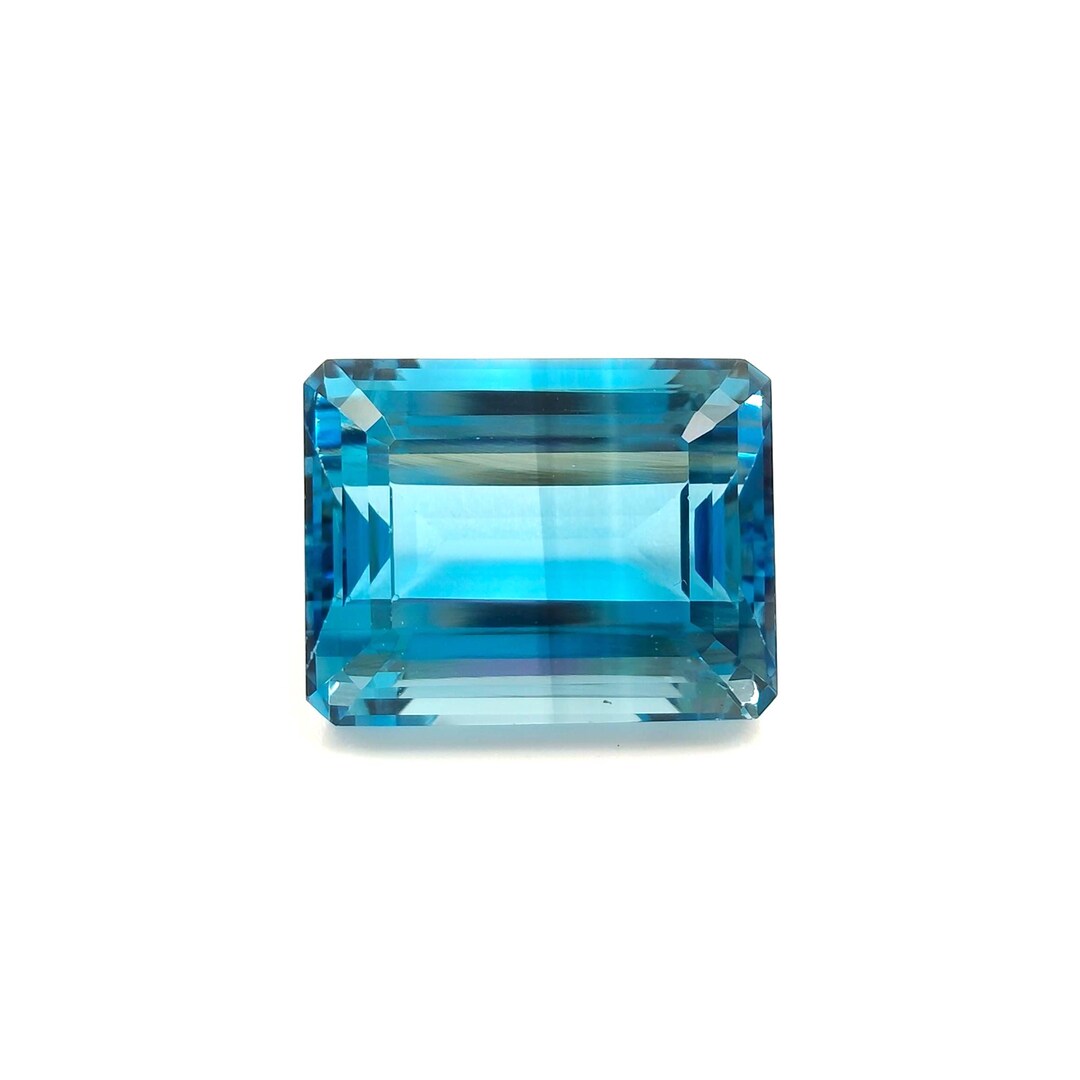 22crt 17.5X13.5MM Natural Genuine Blue Topaz Rectangle Cut for Jewelery ...