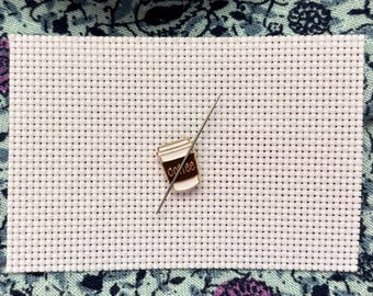 Little Coffee Needle Minder | Magnetic Sewing Accessory