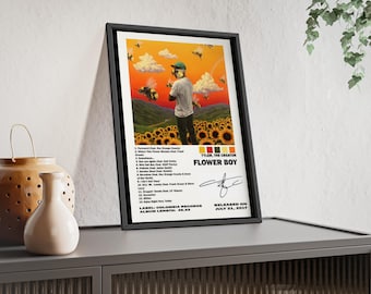 Flower Boy Framed Poster: Artistic Music Decor