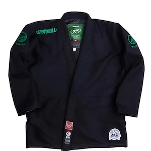 Kimono Shoyoroll Batch 42 "Dune": Kimono de Jiu-Jitsu preto, uniforme raro de BJJ + Bolsa
