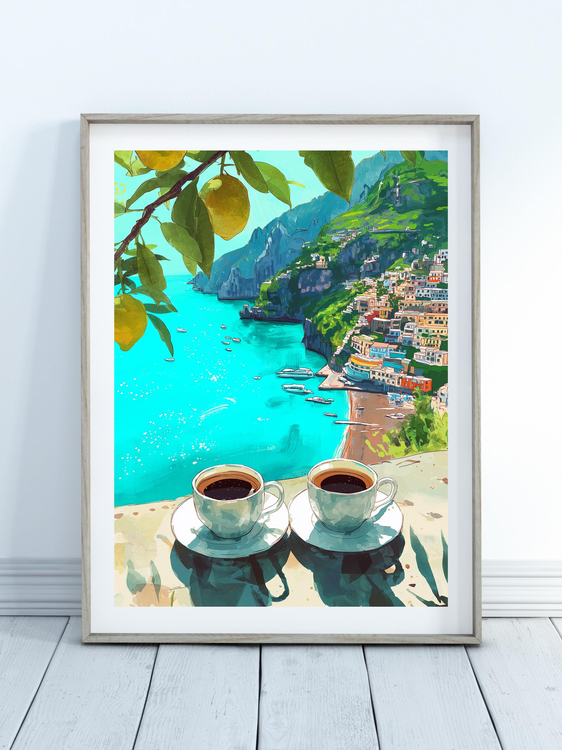 Coffee Italy Poster - Italy Lemon Art, Italian Coffee Wall Art
