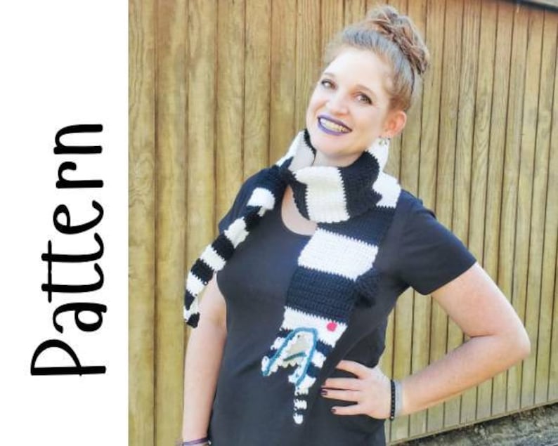 Sandworm Scarf Pattern, PDF Pattern Only, Crochet Pattern, Halloween Pattern, Fall Crochet Pattern, Beetlejuice 