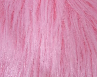 Precut PINK LEMONADE Faux Fur, Pink Faux Fur, Faux Fur, Colored Fur, Fur for Poms, Gnome Fur