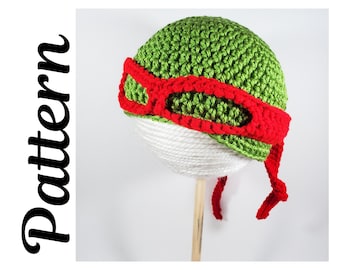 Half Shell Hero Hat Pattern | Turtle Hero Crochet Hat Pattern PDF | Ninja Inspired Beanie PDF Download