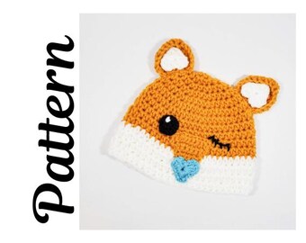 Little Fox Daydreams Hat Pattern | Fox Crochet Hat Pattern PDF | Cute Woodland Baby Beanie (PDF Download)