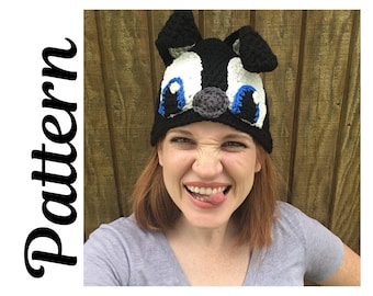 Atomic Bunny Hat Crochet Pattern | Retro Bunny Crochet Hat Pattern PDF | Cartoon Rabbit Beanie