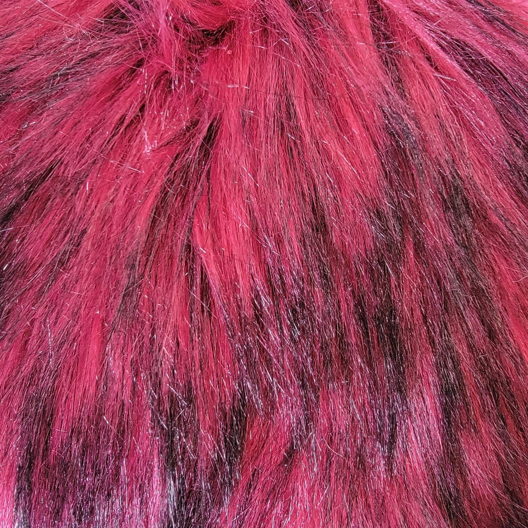 Black Raspberry With Fur Precut RASPBERRY Faux Fur Fuschia Fur Black Tipped Fur Faux - Etsy