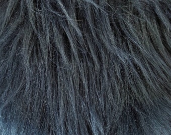 Precut MIDNIGHT Faux Fur, Navy Faux Fur, Blue Fur, Faux Fur Poms, Luxury Poms, Pom Poms, Fur Poms, Poms for Hats, Pre-Cut Fur, 6 inch Fur