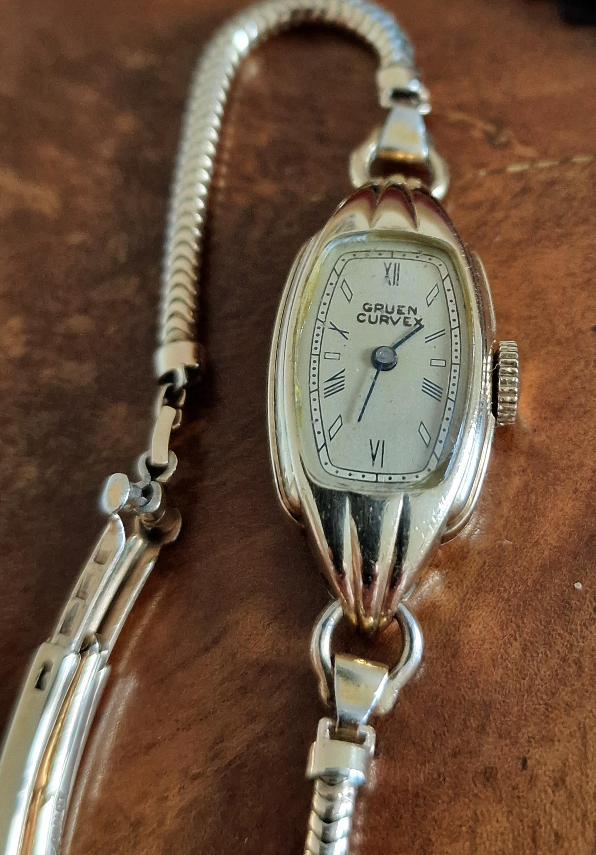 Women’s Vintage Gruen Curvex Watch 1950 GRUEN CURVEX Precision Ladies Watch Cal. 285 Style 664  main image 4