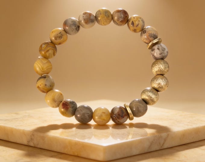 Beaded Bracelet in Various Browns/Earth Tones.