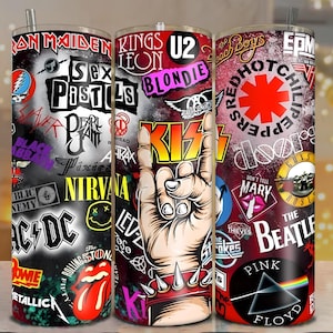 Logo&#39;s klassieke rockband png: vintage muziekkunstwerk digitale download