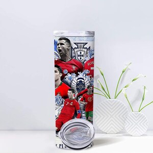 Cristiano Ronaldo 20oz Tumbler Wrap PNG | Euro Legend Football Design image 3