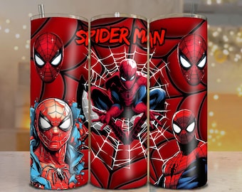 Spiderman Tumbler Wrap: Superhero 20oz Tumbler Sublimation Design (Digital File Download)