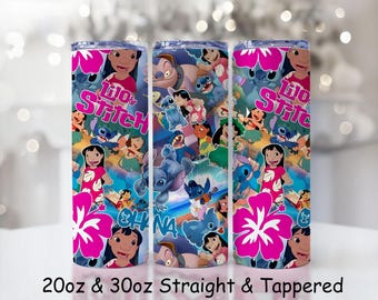 Lilo & Stitch Tumbler Wrap: Sublimation Design PNG (Digital Download)
