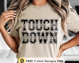 Football Touchdown PNG: Game Day Sublimation Design (Digital Download)
