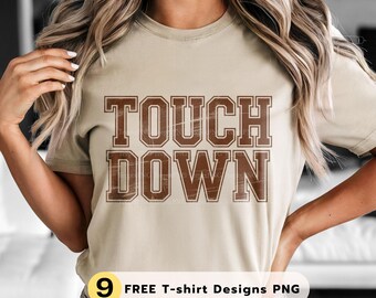 Touchdown Football PNG: Game Day Sublimation Design (Digital Download)