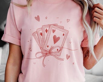 Valentine Playing Cards Heart PNG, Love Card Line Art Design, Romantic Poker Cards Illustration