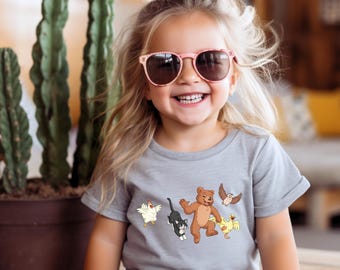 Chemise petit ours pour tout-petit, t-shirt dessin animé vintage des années 90, chemise d'émission de télévision animée