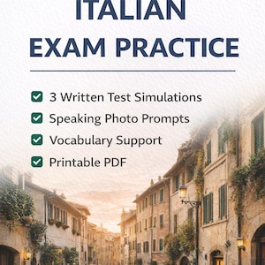 Italian A2 Exam Practice | Writing & Speaking Simulations (PDF Download)