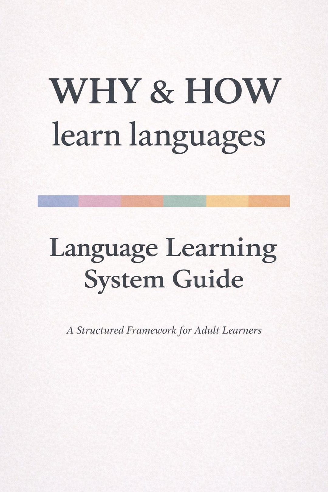 Language Learning System Guide for Adults (structured Study Plan) - Etsy