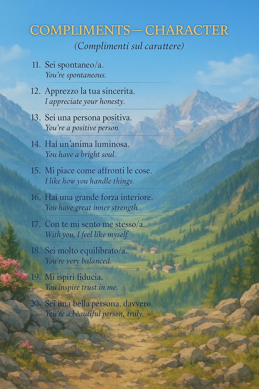 69 Italian Love Phrases PDF | Romantic Italian With English Translation ...