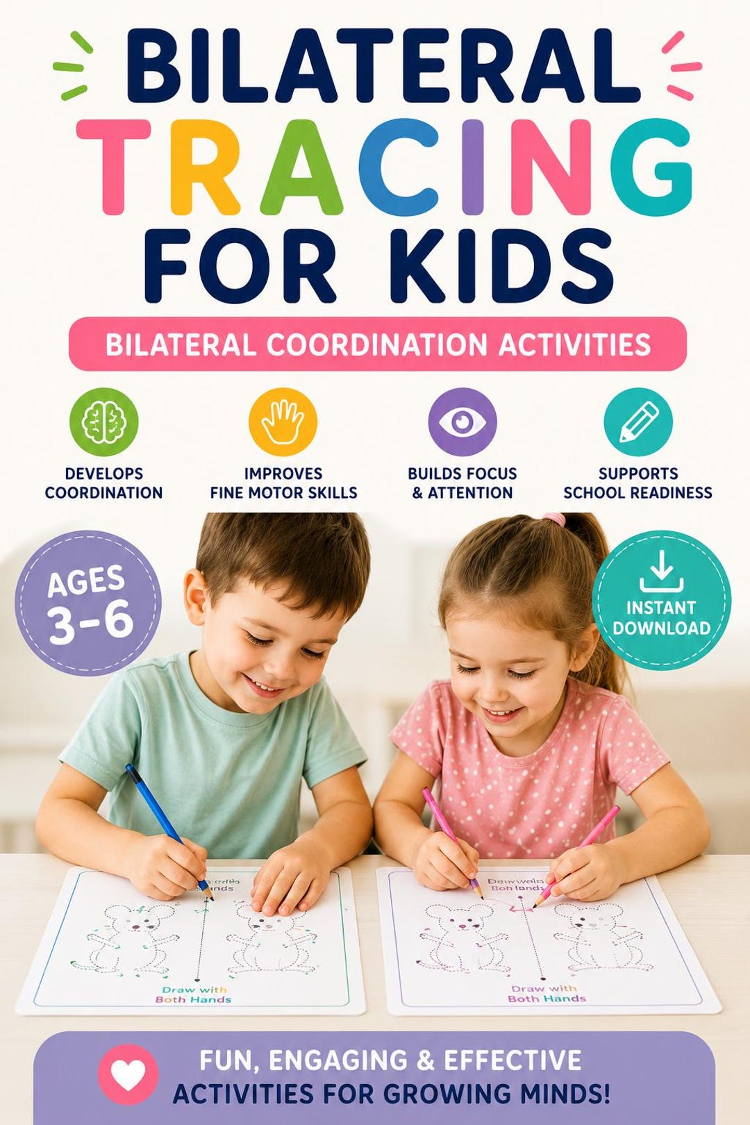 Fine Motor Tracing Activities for Kids | Bilateral Coordination ...