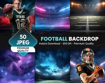 Football Stadium Photography Backdrop (Digital Download)
