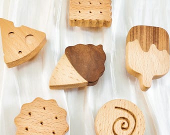 Wykwintne uchwyty drewniane, gałki do szafek z czarnego orzecha, uchwyty do drzwiczek szafek, gałki do komody z drewna bukowego, gałki do szuflad, sprzęt kuchenny