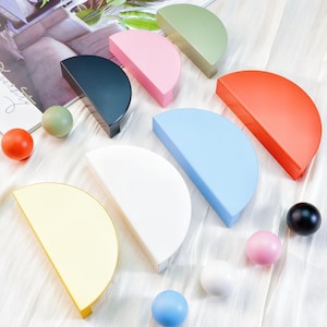 Multiple Color Semicircle Style Dresser Drawer Handles Gold Kitchen Cupboard Cabinet Pull Door Handle Closet Ball Knob Pulls Modern Hardware