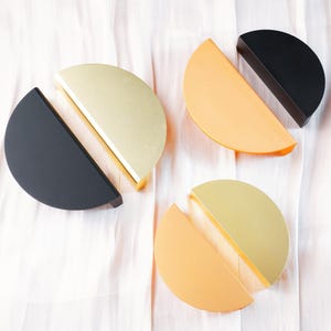 Semicircle Handles Pulls Dresser Drawer Black Handles Gold Kitchen Cupboard Cabinet Pull Door Knob Closet Pulls Modern Hardware