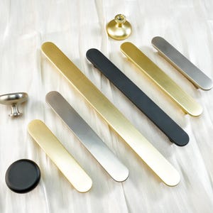 Round Bar Handles Dresser Drawer Handles Polished Gold Kitchen Cabinet Pulls Black Door Handles Closet Round Knobs Modern Hardware