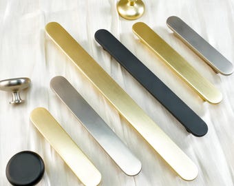 Poignées rondes poignées de tiroir de commode en or poli poignées d'armoires de cuisine noires poignées de placard boutons ronds quincaillerie moderne