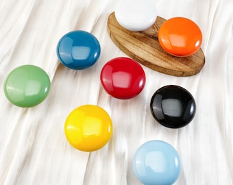 Poignées rondes lumineuses en céramique pour commode Poignées de tiroir pour meuble de rangement Poignées de porte pour chambre d'enfant Bouton de penderie Quincaillerie moderne