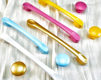 Poignée colorée simple poignées de tiroir de commode bouton rond enfants bouton de placard armoires de cuisine tirer poignée de porte bouton rond matériel moderne