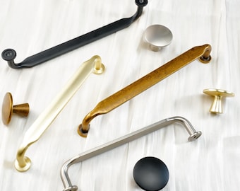 Design simple et spacieux, poignées dorées pour porte d'armoire de cuisine, poignées noires, boutons de placard, bouton de garde-robe, poignées de tiroir de commode 3 pouces