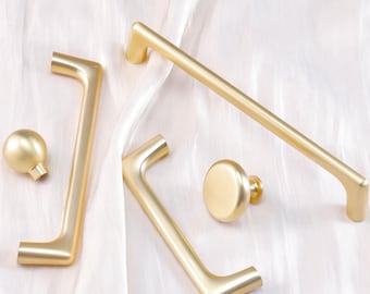 Poignées simples boutons boules de tiroir poignées de placard poignées d'armoires de cuisine quincaillerie bouton de poignée de garde-robe en or moderne