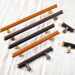 Advanced Leather Handles Cupboard Handles Dresser Drawer Knobs Pulls Cupboard Knobs Kitchen Cabinet Pull Door Handle Modern Hardware
