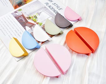 Poignées de tiroir de style demi-cercle multicolores en or