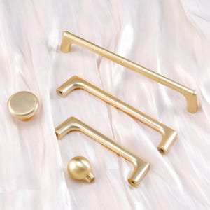 Simple Handles Ball Knobs Drawer Pulls Dresser Cupboard Pulls Kitchen Cabinet Pulls Hardware Modern Gold Wardrobe Handle Knob image 9