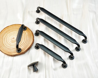 Wide Design Black Pulls Kitchen Cabinet Door Handles Cupboard Knobs Simple Wardrobe Knob Dresser Drawer Handles Hardware 3''