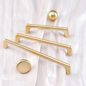 Simple Handles Ball Knobs Drawer Pulls Dresser Cupboard Pulls Kitchen Cabinet Pulls Hardware Modern Gold Wardrobe Handle Knob image 6