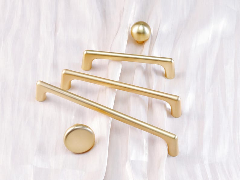 Simple Handles Ball Knobs Drawer Pulls Dresser Cupboard Pulls Kitchen Cabinet Pulls Hardware Modern Gold Wardrobe Handle Knob image 6