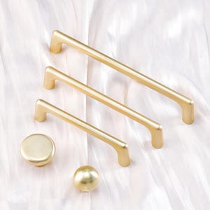 Simple Handles Ball Knobs Drawer Pulls Dresser Cupboard Pulls Kitchen Cabinet Pulls Hardware Modern Gold Wardrobe Handle Knob image 4
