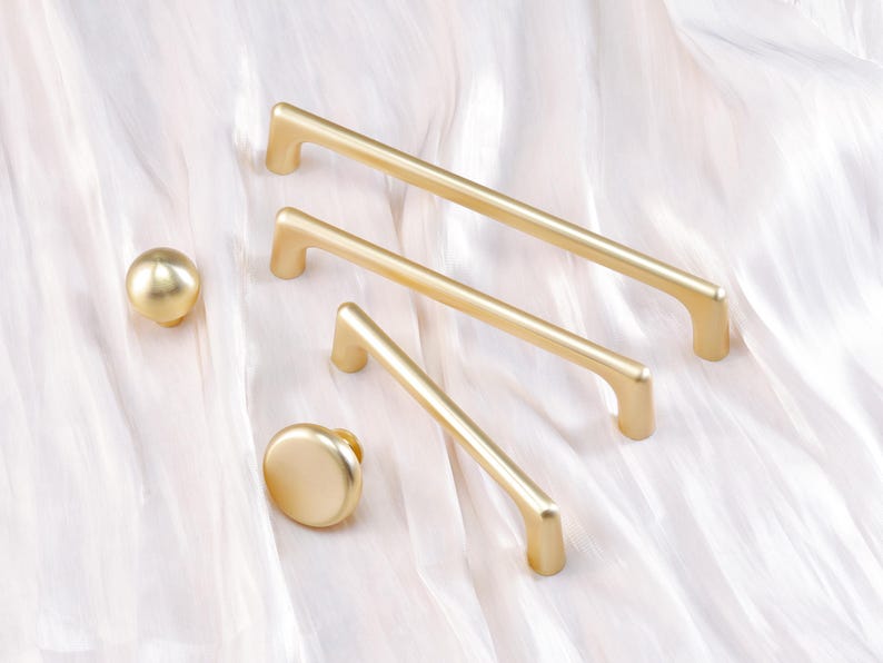 Simple Handles Ball Knobs Drawer Pulls Dresser Cupboard Pulls Kitchen Cabinet Pulls Hardware Modern Gold Wardrobe Handle Knob image 1