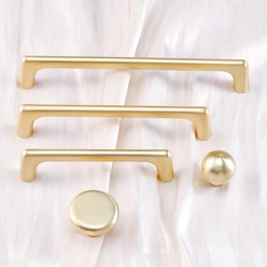 Simple Handles Ball Knobs Drawer Pulls Dresser Cupboard Pulls Kitchen Cabinet Pulls Hardware Modern Gold Wardrobe Handle Knob image 5