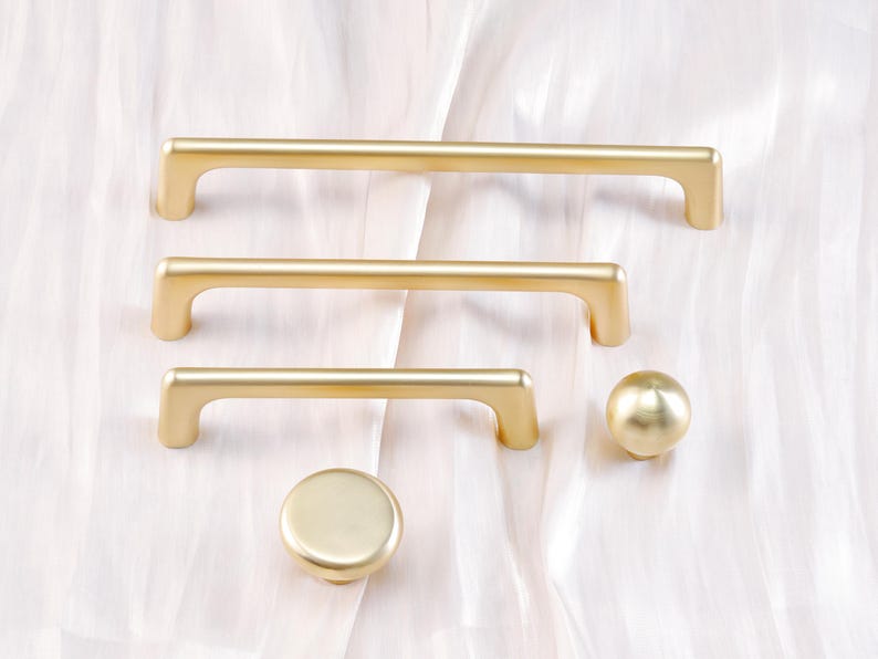 Simple Handles Ball Knobs Drawer Pulls Dresser Cupboard Pulls Kitchen Cabinet Pulls Hardware Modern Gold Wardrobe Handle Knob image 5