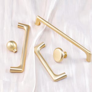 Simple Handles Ball Knobs Drawer Pulls Dresser Cupboard Pulls Kitchen Cabinet Pulls Hardware Modern Gold Wardrobe Handle Knob image 2