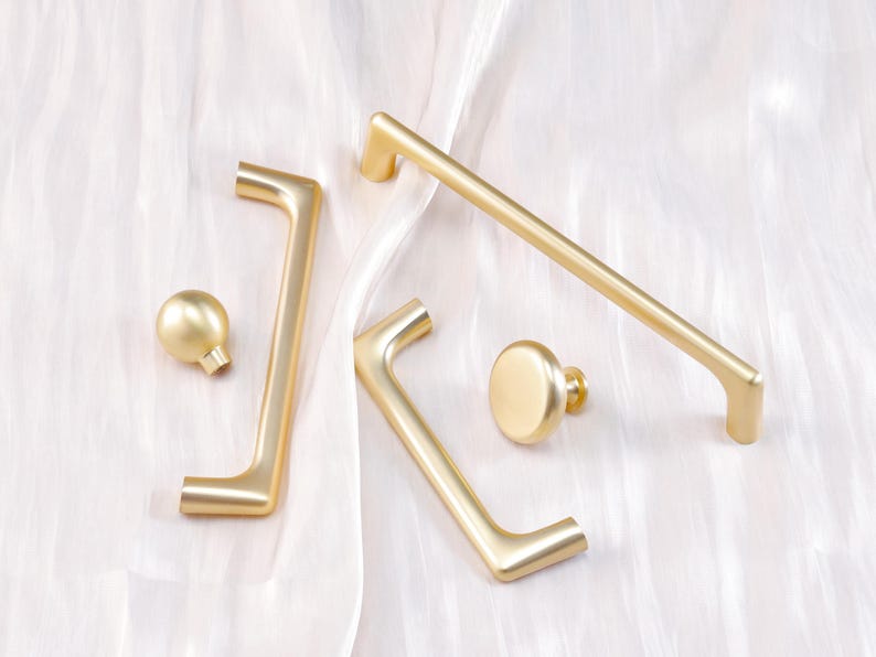 Simple Handles Ball Knobs Drawer Pulls Dresser Cupboard Pulls Kitchen Cabinet Pulls Hardware Modern Gold Wardrobe Handle Knob image 2